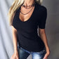 1 kaufen, 1 gratis💥Damen Sommer Tief V-Ausschnitt Slim Tops