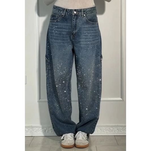 Strassjeans mit geradem Bein für Frauen