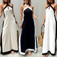 🔥👗 Damen Maxikleid ohne Ausschnitt mit Rückenschlitz