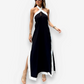🔥👗 Damen Maxikleid ohne Ausschnitt mit Rückenschlitz