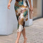 Elegantes Wickelkleid aus Satin mit abstraktem Print für Damen👗