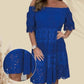 Spitze hohl Patchwork trägerloses Kleid für Frauen