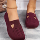 Frauen Wandern Bequem Atmungsaktiv Stricken Flats Schuhe