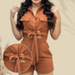 Modisches 2-teiliges Set aus Hemd mit Fliege und Shorts