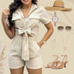 Modisches 2-teiliges Set aus Hemd mit Fliege und Shorts