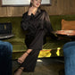 Elegantes Damen-Set aus Oberteil und Hose mit weitem Bein