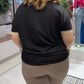 Damen lässiges elegantes Oberteil mit Druck und V-Ausschnitt