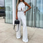 Eleganter ärmelloser einfarbiger Damen-Overall
