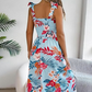 Elegantes, gesmoktes Kleid mit Blumendruck für Damen