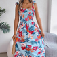 Elegantes, gesmoktes Kleid mit Blumendruck für Damen