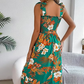 Elegantes, gesmoktes Kleid mit Blumendruck für Damen