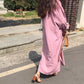 Trendiges Langarm-Hemdkleid für Damen