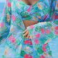 Modisches, mehrfarbig bedrucktes 3-teiliges Bikini-Badeanzug-Set für Damen