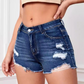 Damenmode Stretch-Denim-Shorts mit hoher Taille