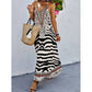 Maxi-Slipkleid mit Zebra-Leopardenmuster
