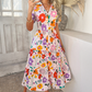 Lässiges Boho-Kleid mit V-Ausschnitt für Damen