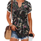 🌷 Sommer Hot Sale 49% Rabatt 🍃💖 Damen niedliche Fringe Manschette kurzärmelige gedruckte Tops
