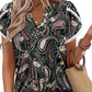 🌷 Sommer Hot Sale 49% Rabatt 🍃💖 Damen niedliche Fringe Manschette kurzärmelige gedruckte Tops