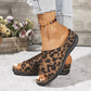 ✨Lässige Damen-Hausschuhe mit offener Spitze – Leopardenmuster – einfach an- und auszuziehen❤️