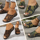✨Lässige Damen-Hausschuhe mit offener Spitze – Leopardenmuster – einfach an- und auszuziehen❤️