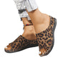 ✨Lässige Damen-Hausschuhe mit offener Spitze – Leopardenmuster – einfach an- und auszuziehen❤️