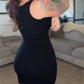 Mini-Bodycon-Kleid mit Schlitz und integrierter Shapewear