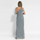 Elegantes One-Shoulder-Kleid mit Schlitz in Knöchellänge