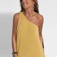 Elegantes One-Shoulder-Kleid mit Schlitz in Knöchellänge