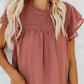 Elegantes, lockeres, gepunktetes Damen-Top