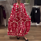 Locker sitzendes, knöchellanges Kleid mit Blumendruck für Damen