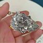 Vintage Silber 3D Pfingstrose Armband