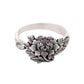 Vintage Silber 3D Pfingstrose Armband