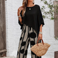 ❤️Set aus Oberteil mit ¾-Ärmeln und gemusterter Hose