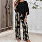 ❤️Set aus Oberteil mit ¾-Ärmeln und gemusterter Hose