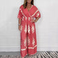 Jumpsuit mit V-Ausschnitt und weitem Bein für Damen