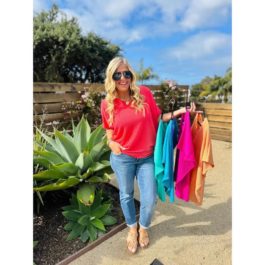 Sommerschlussverkauf 50 % Rabatt💥 Ultimate Comfort Style Damen V-Ausschnitt Sommer T-Shirt