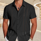 Lässiges Button-Down-Kurzarmhemd für Herren