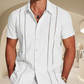 Lässiges Button-Down-Kurzarmhemd für Herren
