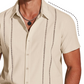 Lässiges Button-Down-Kurzarmhemd für Herren