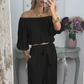 2-teiliges Set aus schulterfreiem Oberteil und Hose für Damen