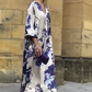 Elegantes langes Damen-Kleid mit V-Ausschnitt