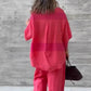🤍2-teiliges Set aus Oberteil und Hose im Loose Fit für Damen