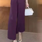 💥Kurzärmeliges Oberteil mit V-Ausschnitt und passende Hose mit weitem Bein - 2-teiliges Set für Frauen