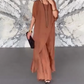Damen-Set aus asymmetrischem Oberteil und lockerer Hose