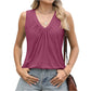 Lässiges Damen-Tank-Top mit festem V-Ausschnitt