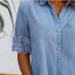 ⏰ 50 % Rabatt – Nur für kurze Zeit! 🌺Elegantes einfarbiges Jeanskleid für Damen