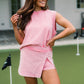 Damen-Set aus Tanktop und Schlitz-Skort