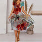 🌺Fließendes, bedrucktes Kleid mit V-Ausschnitt für Damen-Bequem. Elegant. Für JEDEN Tag