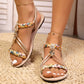 👡 Flache Boho-Sandalen aus PU-Leder für Frauen
