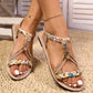 👡 Flache Boho-Sandalen aus PU-Leder für Frauen